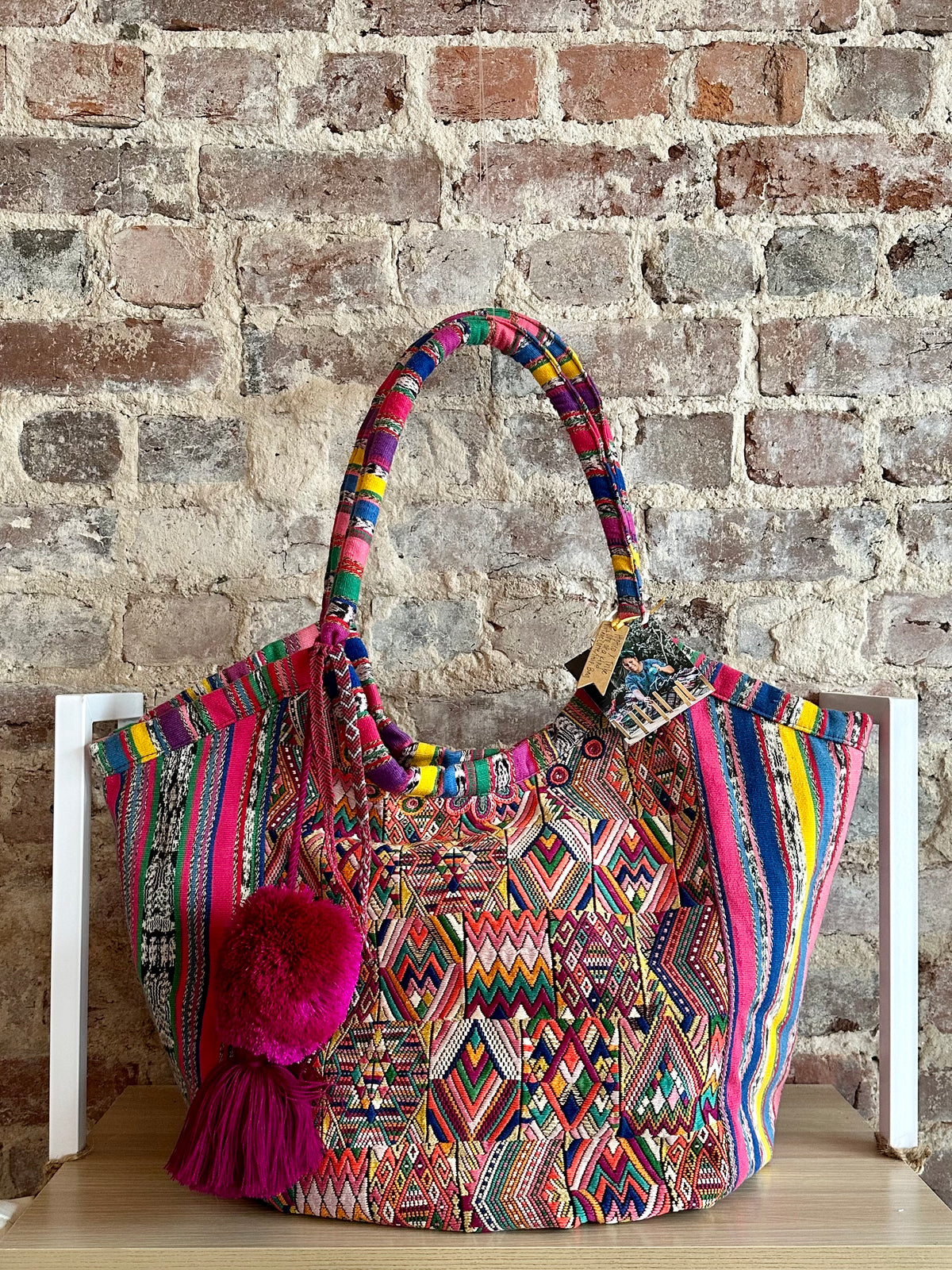 Tribe x Hiptipico One of a Kind Bag with Pom Tassel