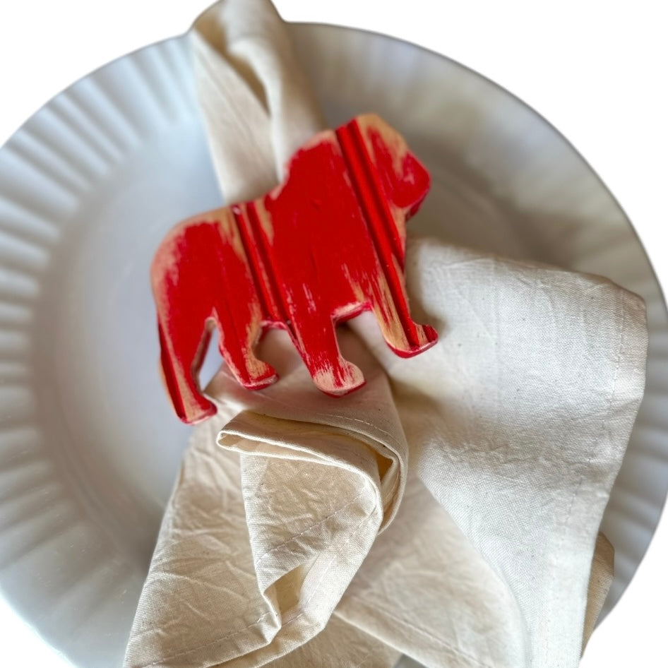 Bulldawg Napkin Holders, Set of 2