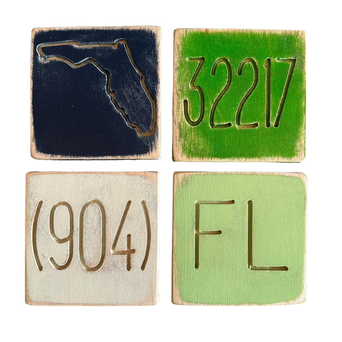 Engraved Local Coasters, Set of 4