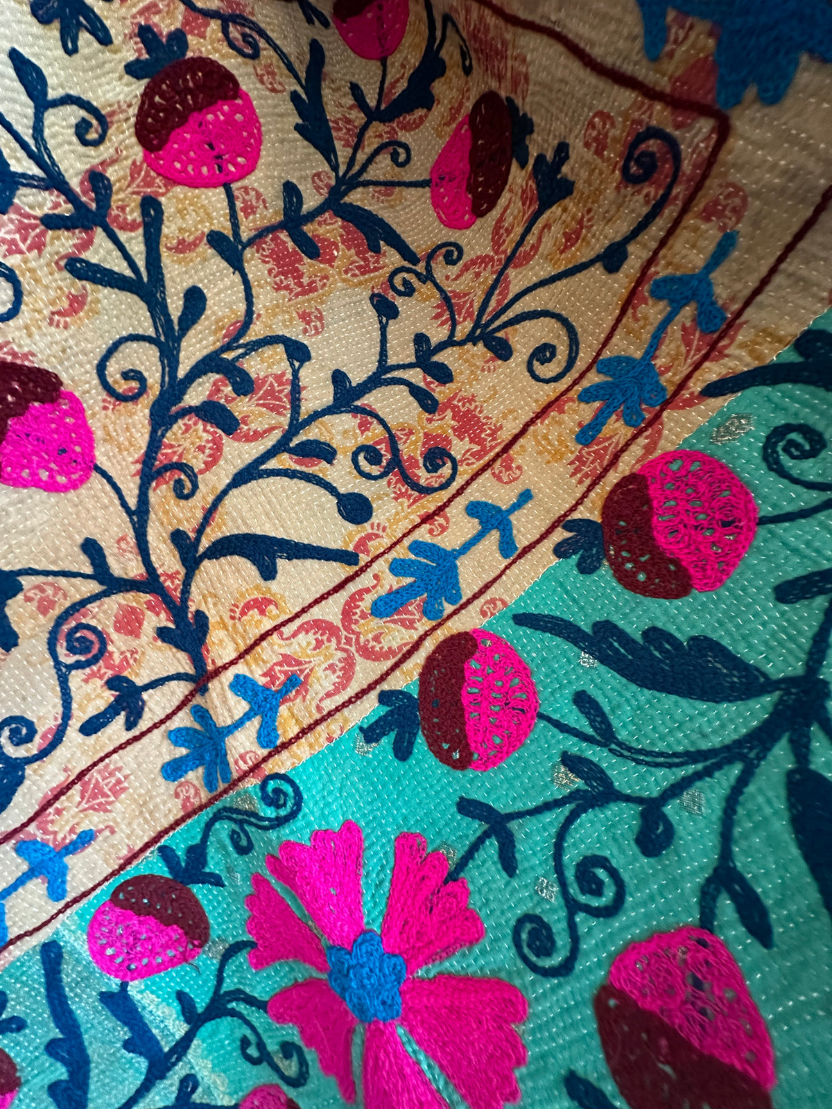 Tribe Bohemian Home: Vintage Suzani Kantha Quilt -Brights