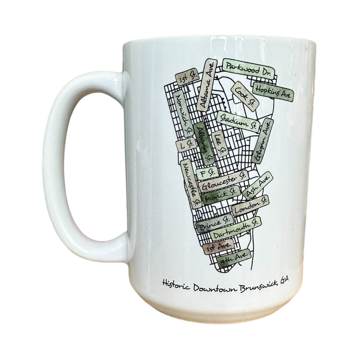Brunswick Street Map Mugs: Earthy