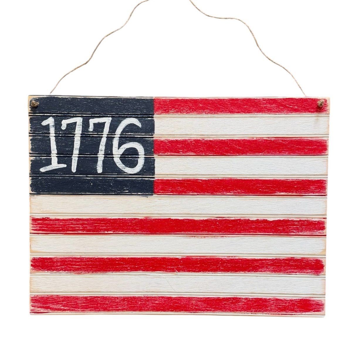 1776 American Flag Door Hanger