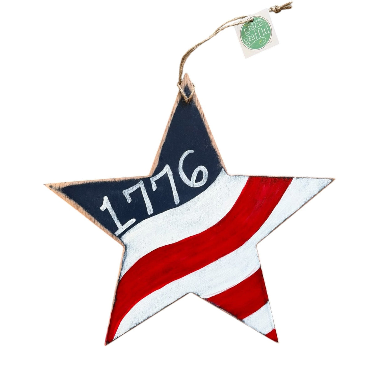 Decorative star with '1776' on a white background