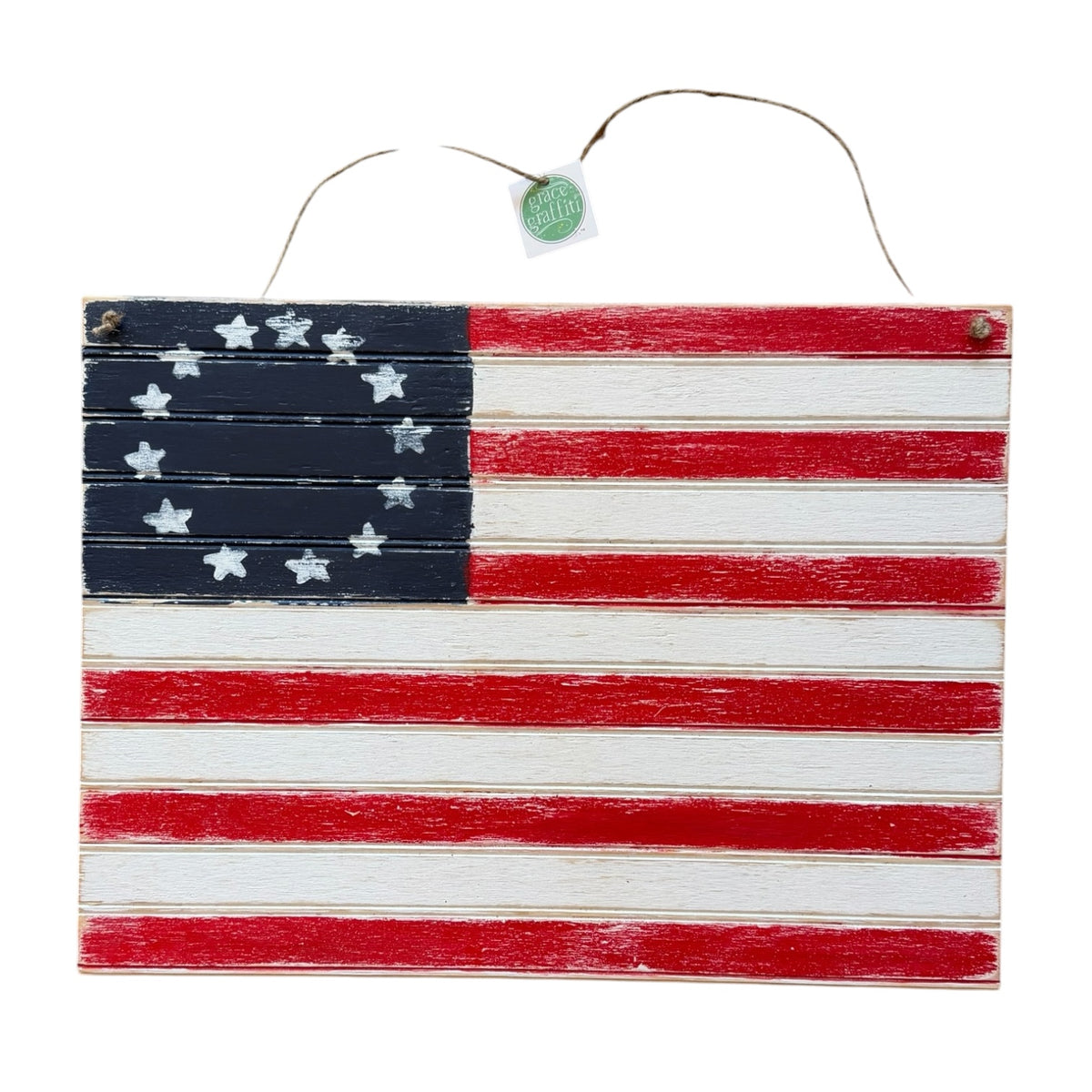 Vintage American Flag Door Hanger