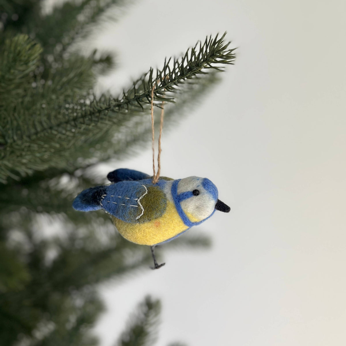 Felt White Parrot Ornament