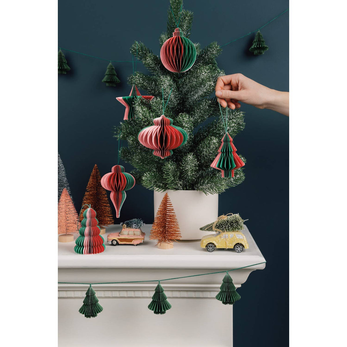 Geo Tree Honeycomb Paper Christmas Tree Ornament