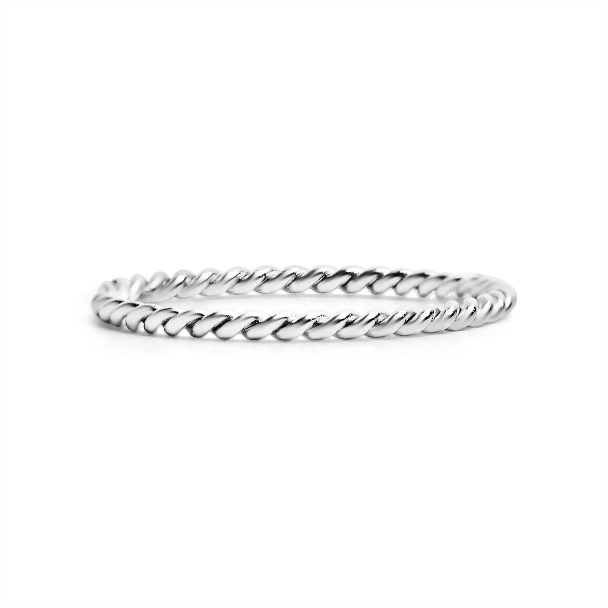Stainless Steel Braided Stacking Ring