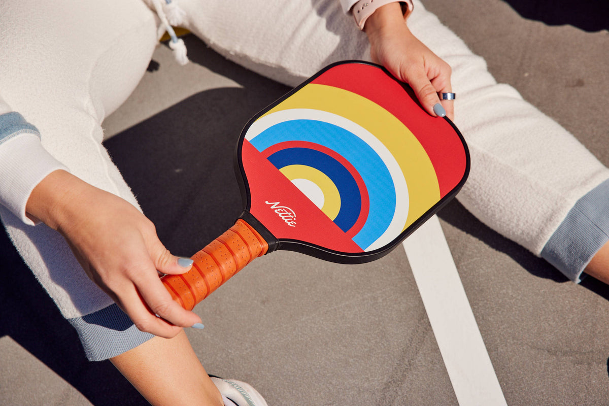 Nettie Pickleball Co. - Carbon Fiber USAPA Approved Paddle, Red Multi Color
