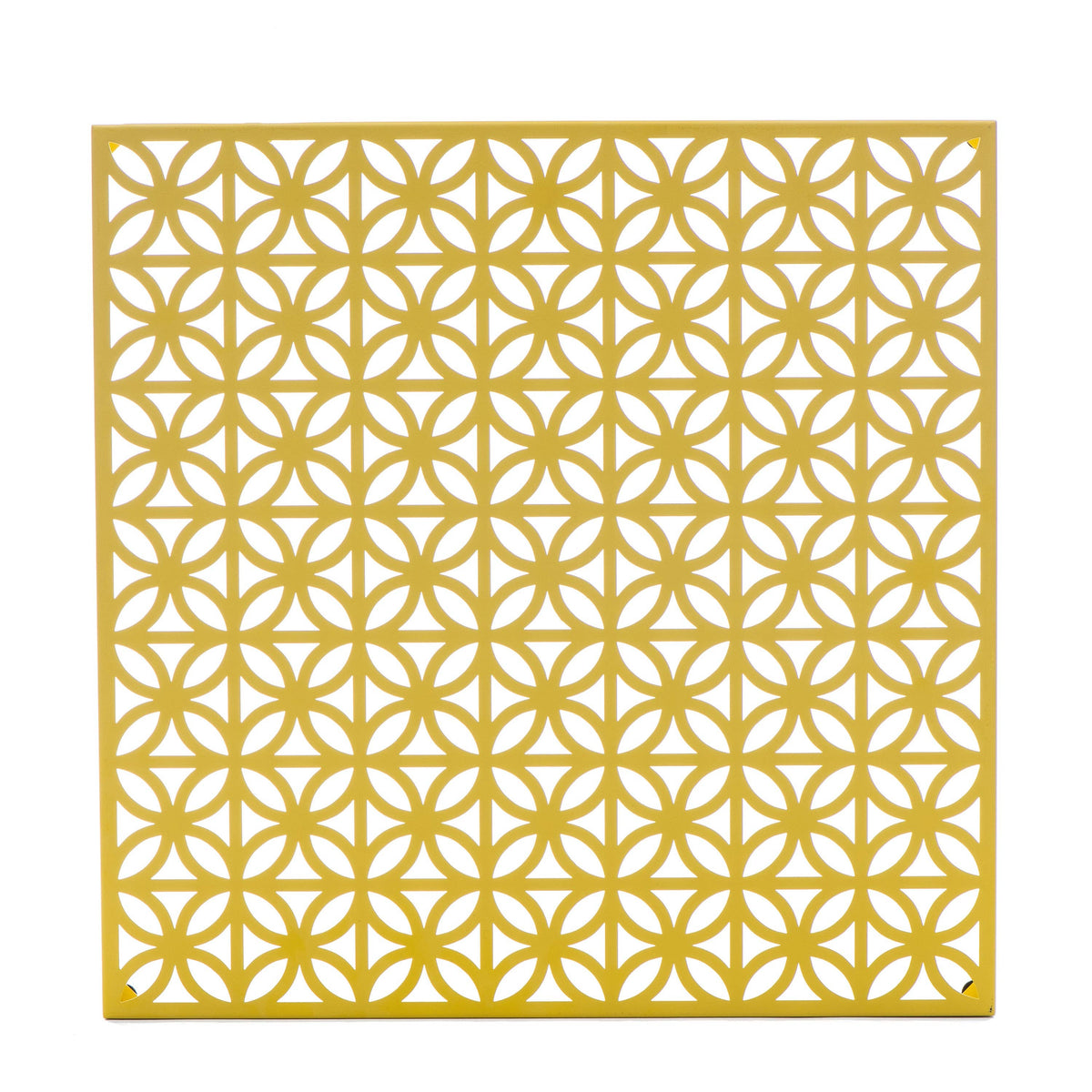 Breeze Block Metal Wall Art/Magnet Board 15.5" Square-Lemon