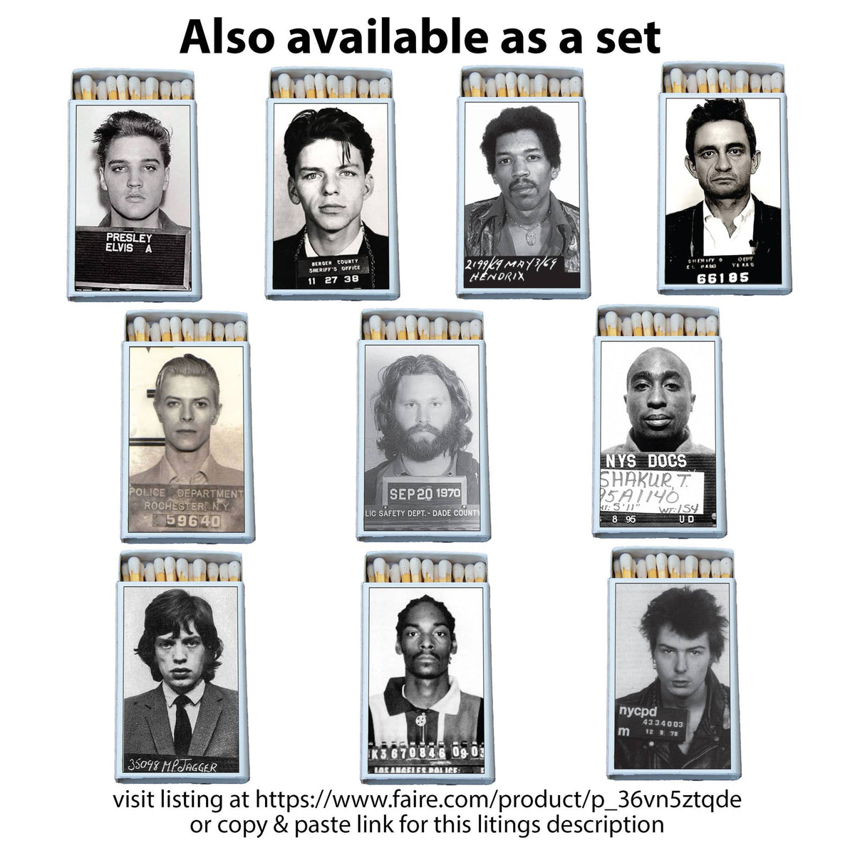 Most Amazing - Matches • Celebrity Mug Shot • Home Decor for Candles