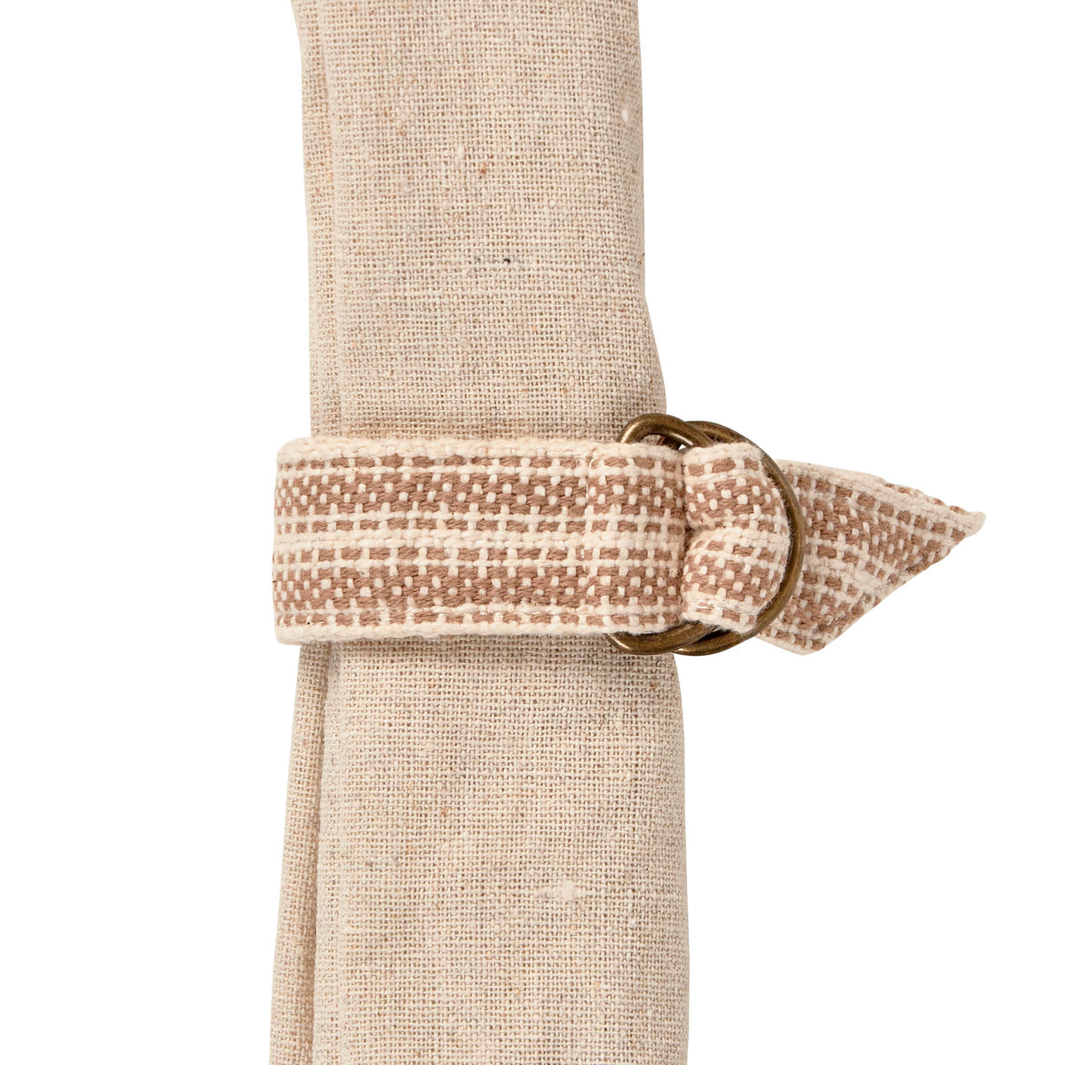 Tan Stripe Napkin Holder, Set of 2