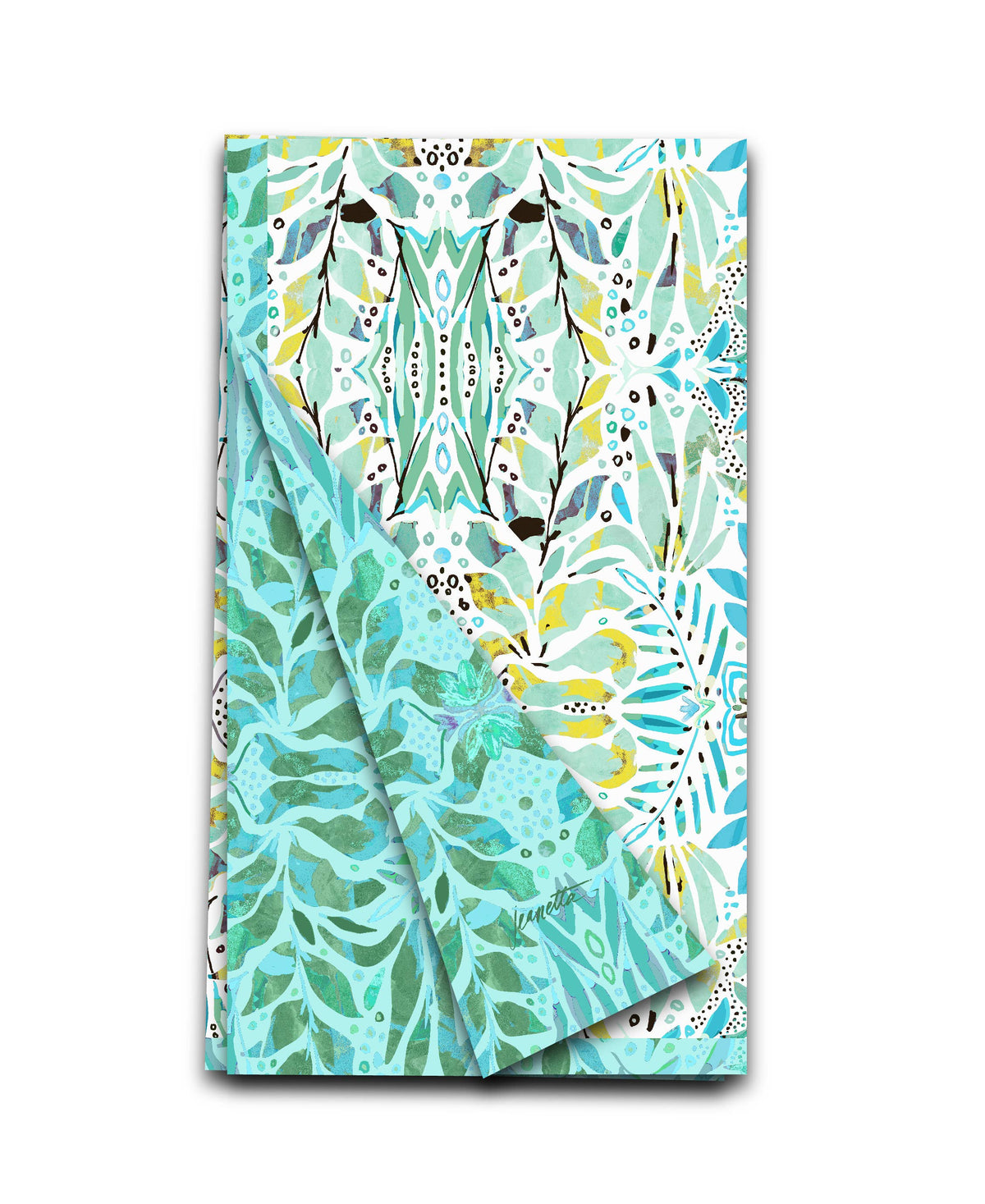 KEVA Style and Created By - Double Sided Amina Sea Glass Tea Towel
