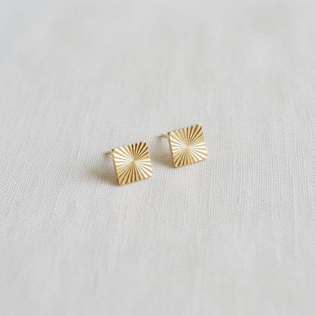 Geometric Square Stud Earrings