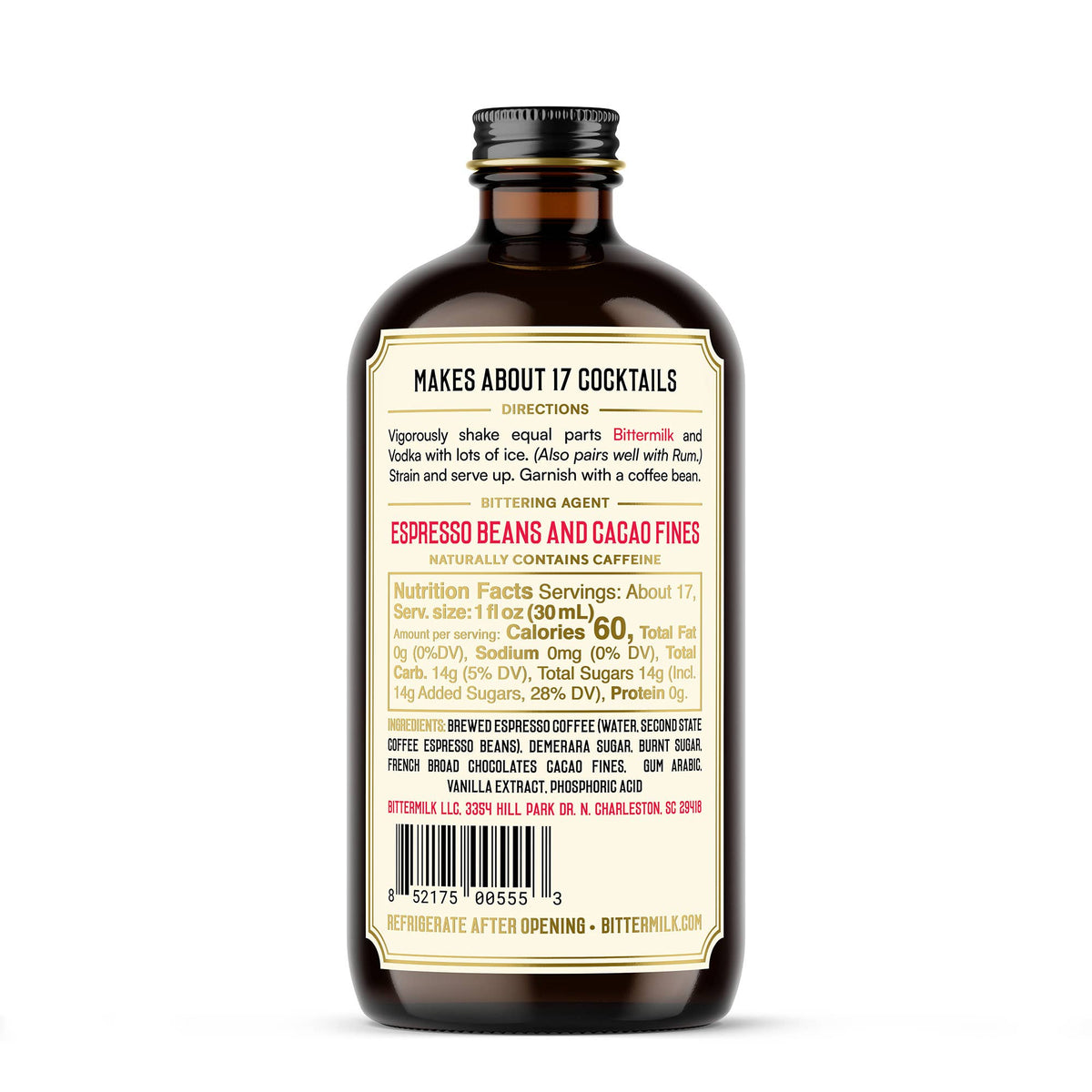 Bittermilk Bottling Co. - Espresso Martini cocktail mixer