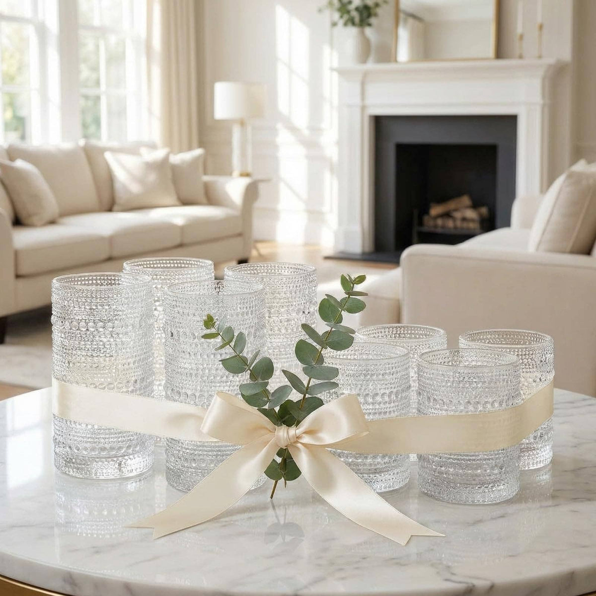 Vintage Hobnail Drinking Glasses Set of 4