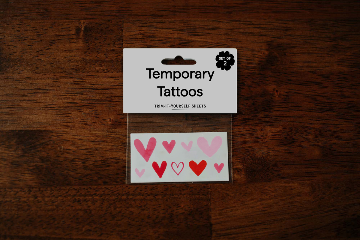 Saint Tattoos - Tiny Hearts Temporary Tattoos: Yellow