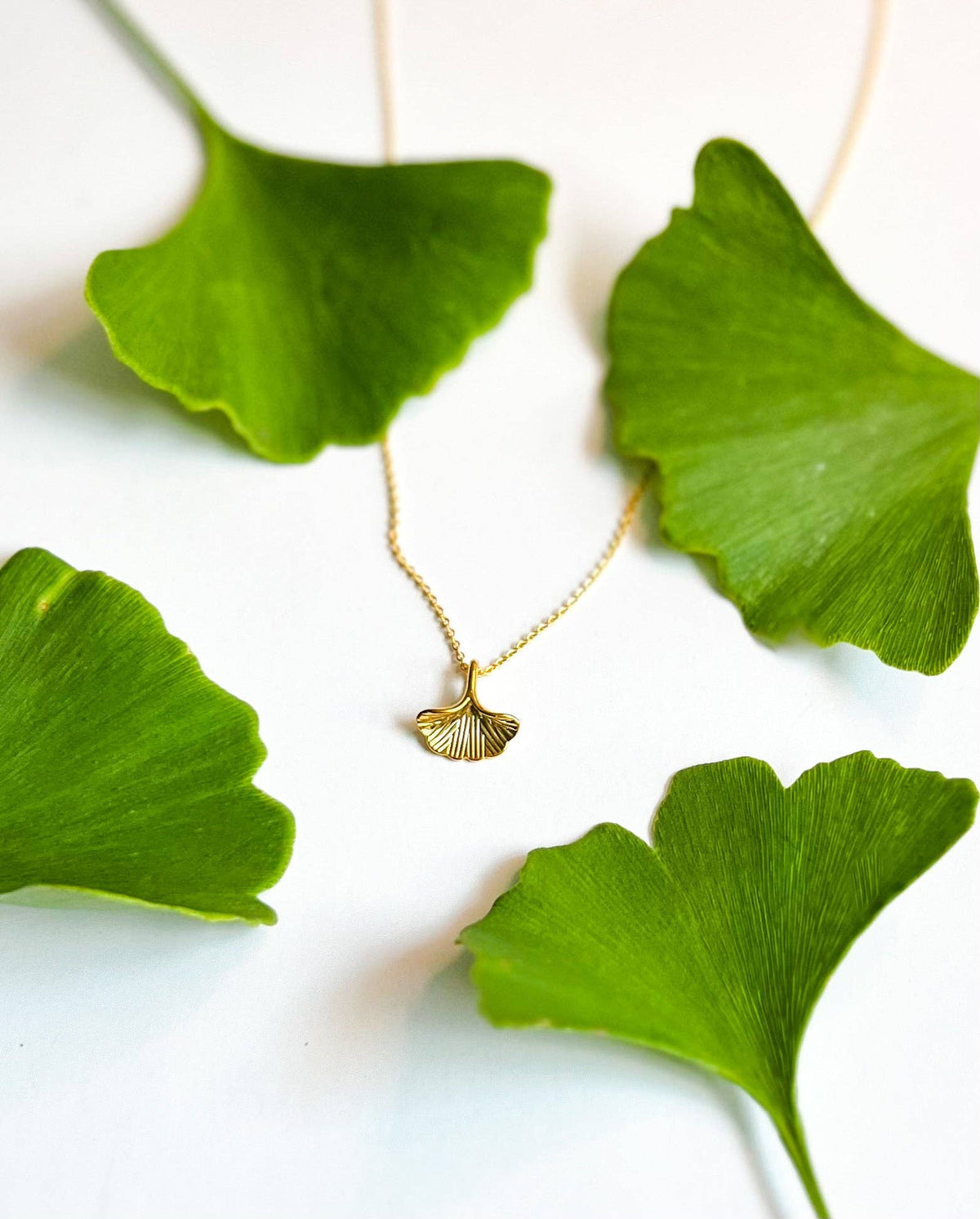 Natalie Clare Collections - Gold Ginkgo Leaf Necklace