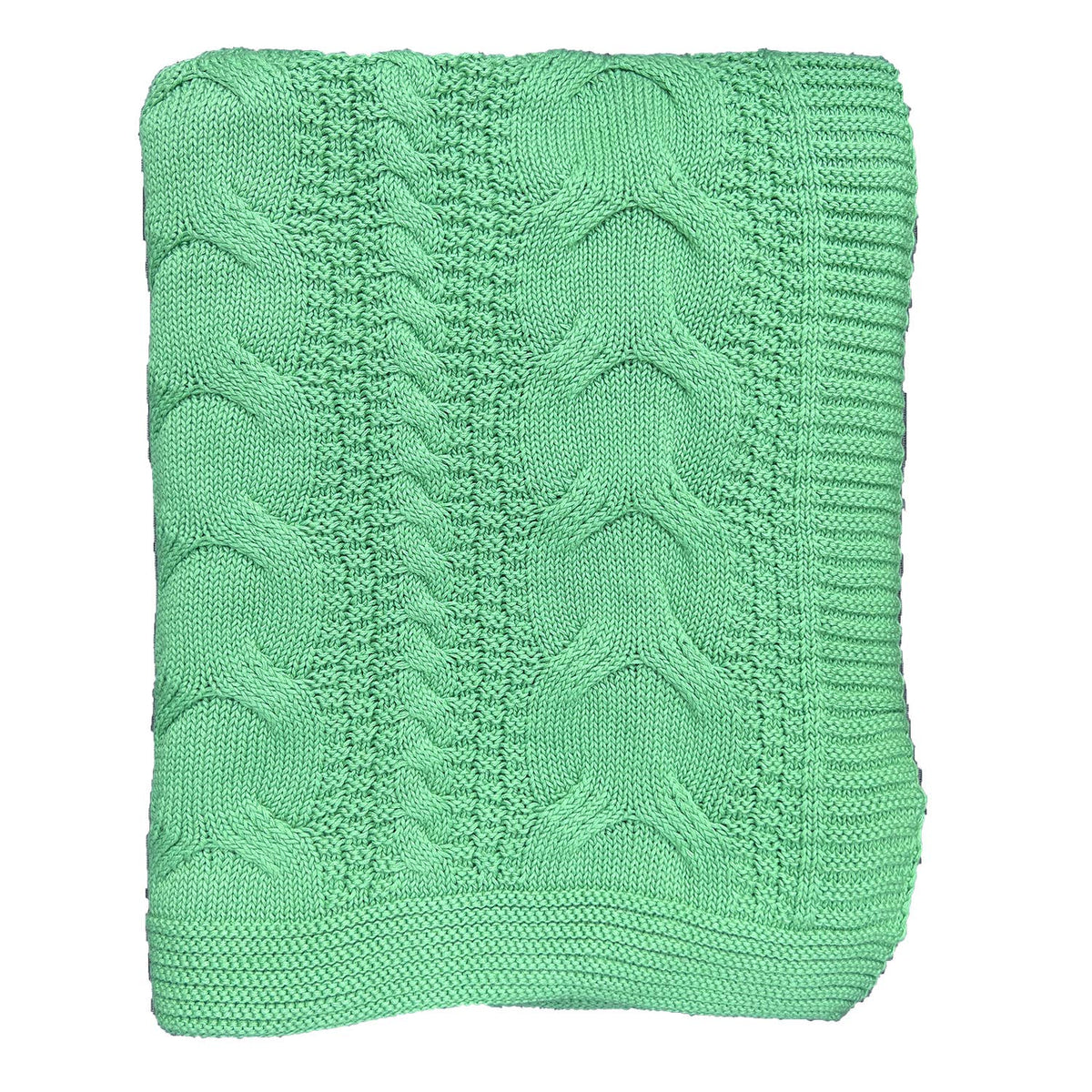 Classic Cable Knit Cotton Throw Blankets