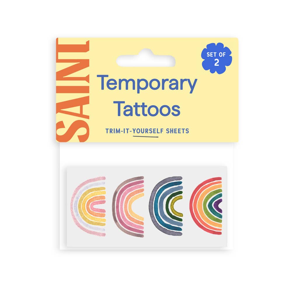 Saint Tattoos - Rainbows Temporary Tattoos: Yellow