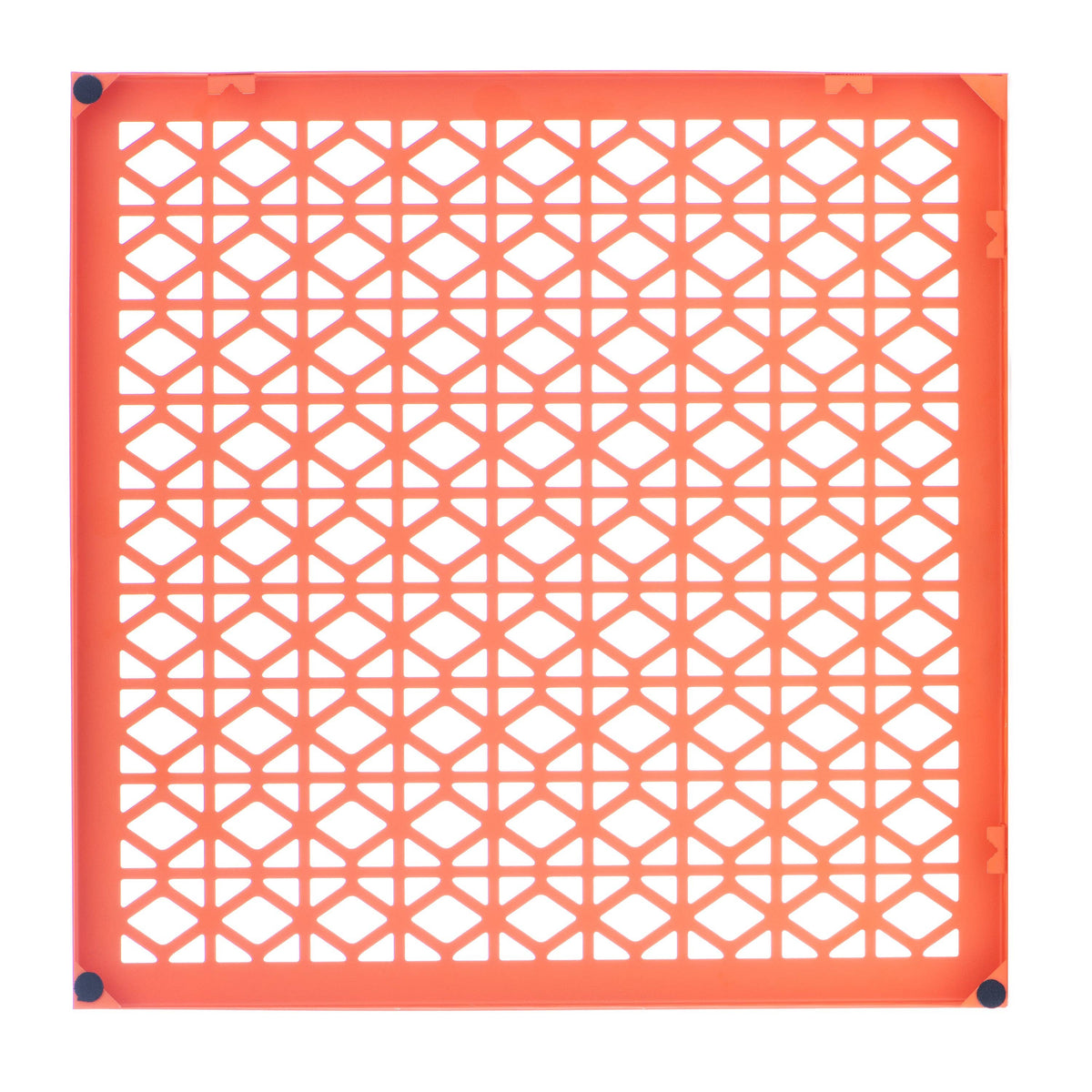 Breeze Block Metal Wall Art/Magnet Board 15.5" Square-Orange