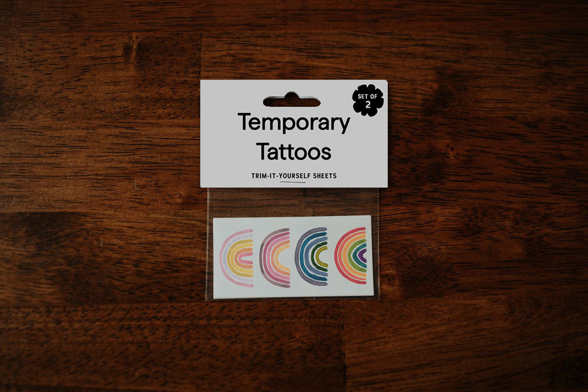 Saint Tattoos - Rainbows Temporary Tattoos: Yellow