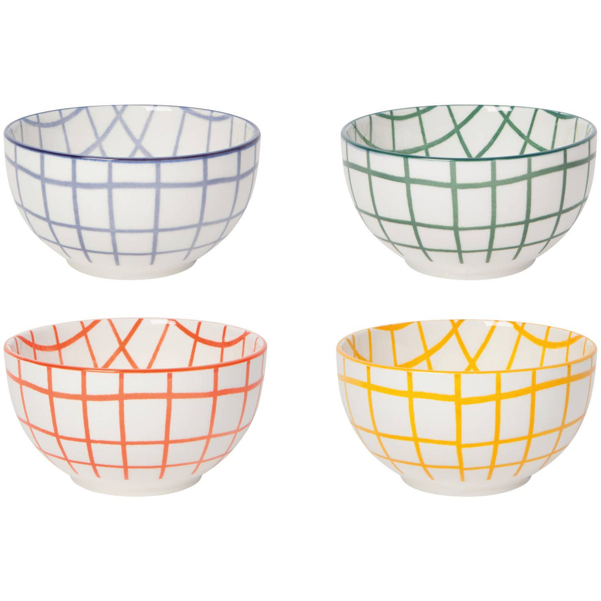 Wobbly Check Bowls Set of 4