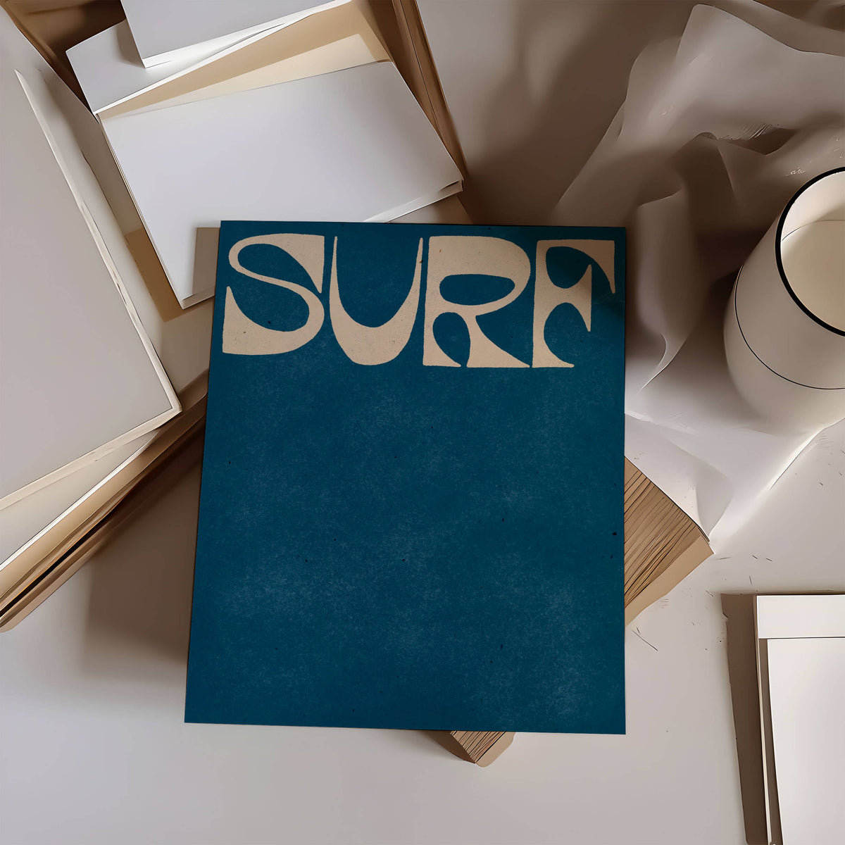 Mid Tide Design - Vintage Surf | Surf Art Print: 12”x16”