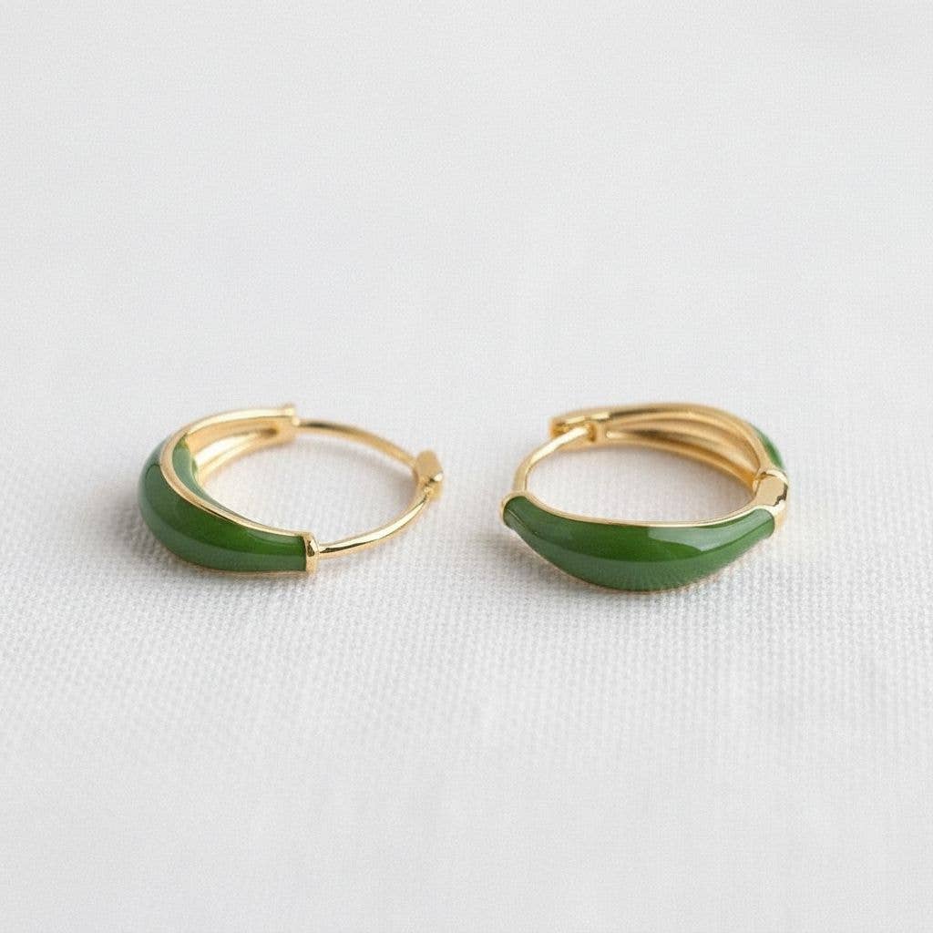 Vintage Green Drop Earrings