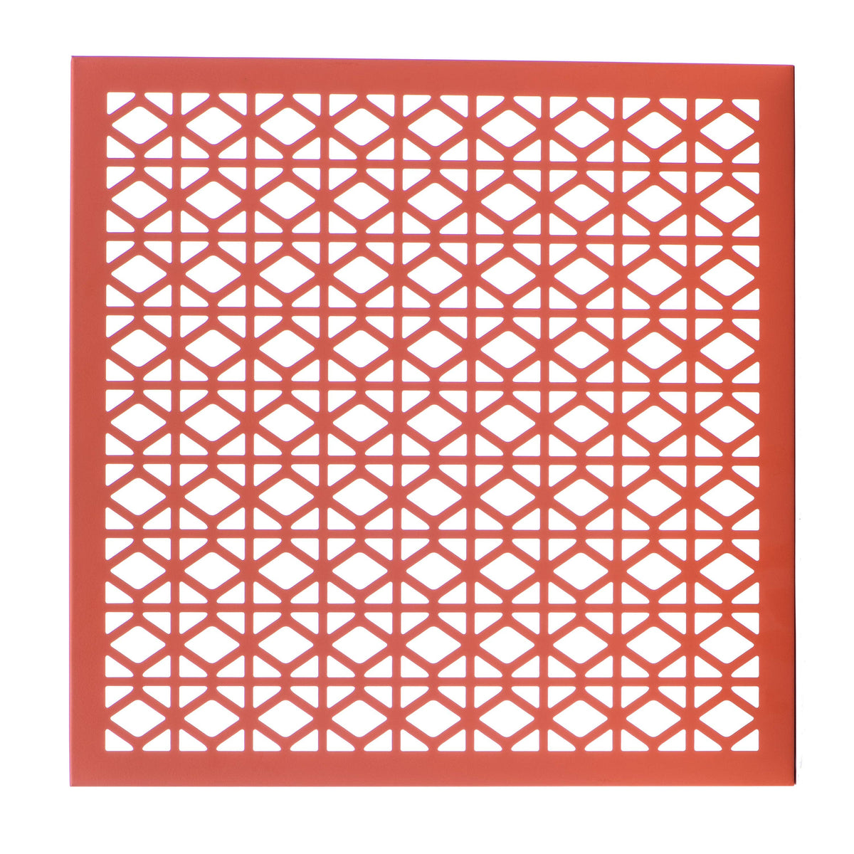Breeze Block Metal Wall Art/Magnet Board 15.5" Square-Orange