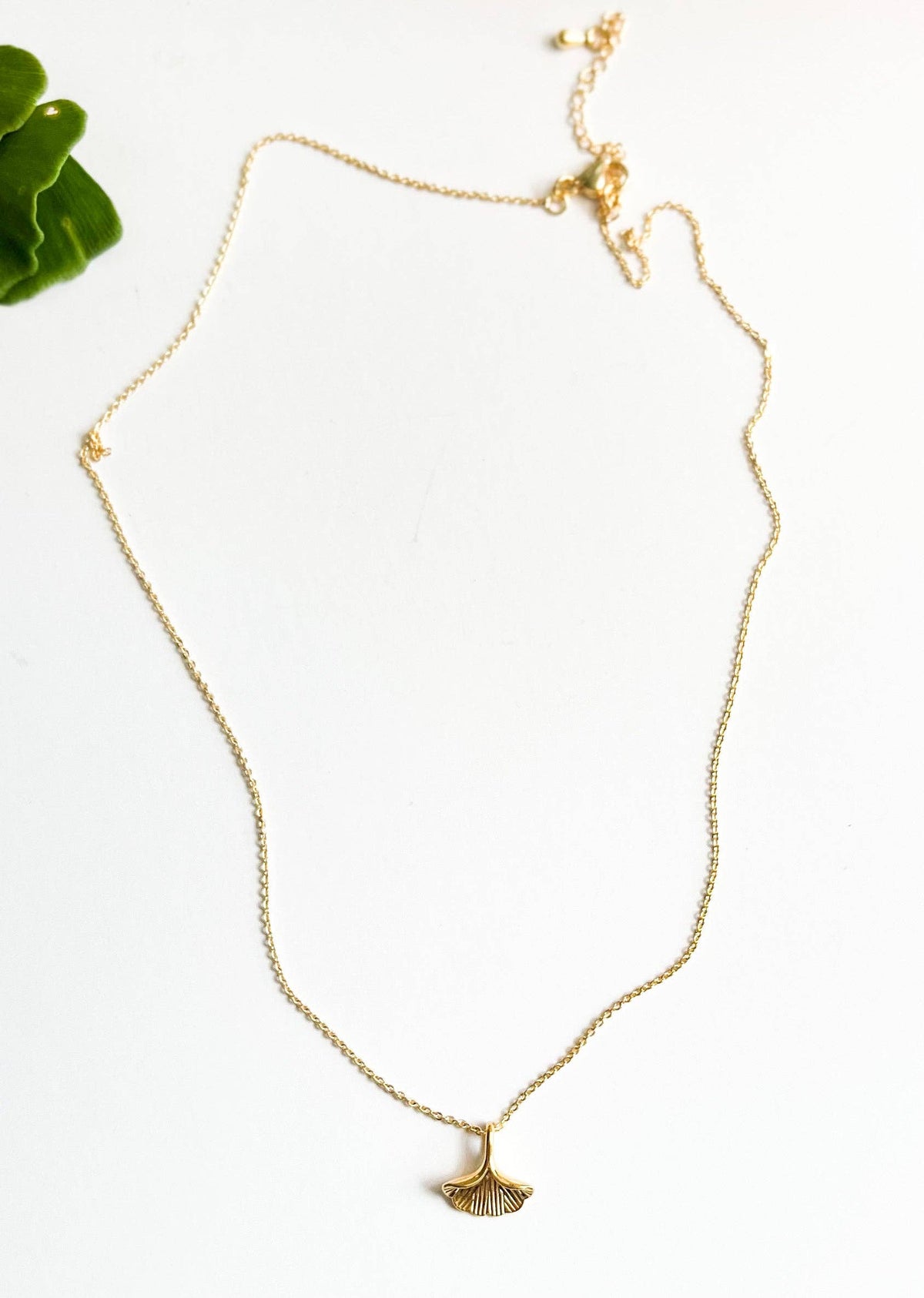 Natalie Clare Collections - Gold Ginkgo Leaf Necklace