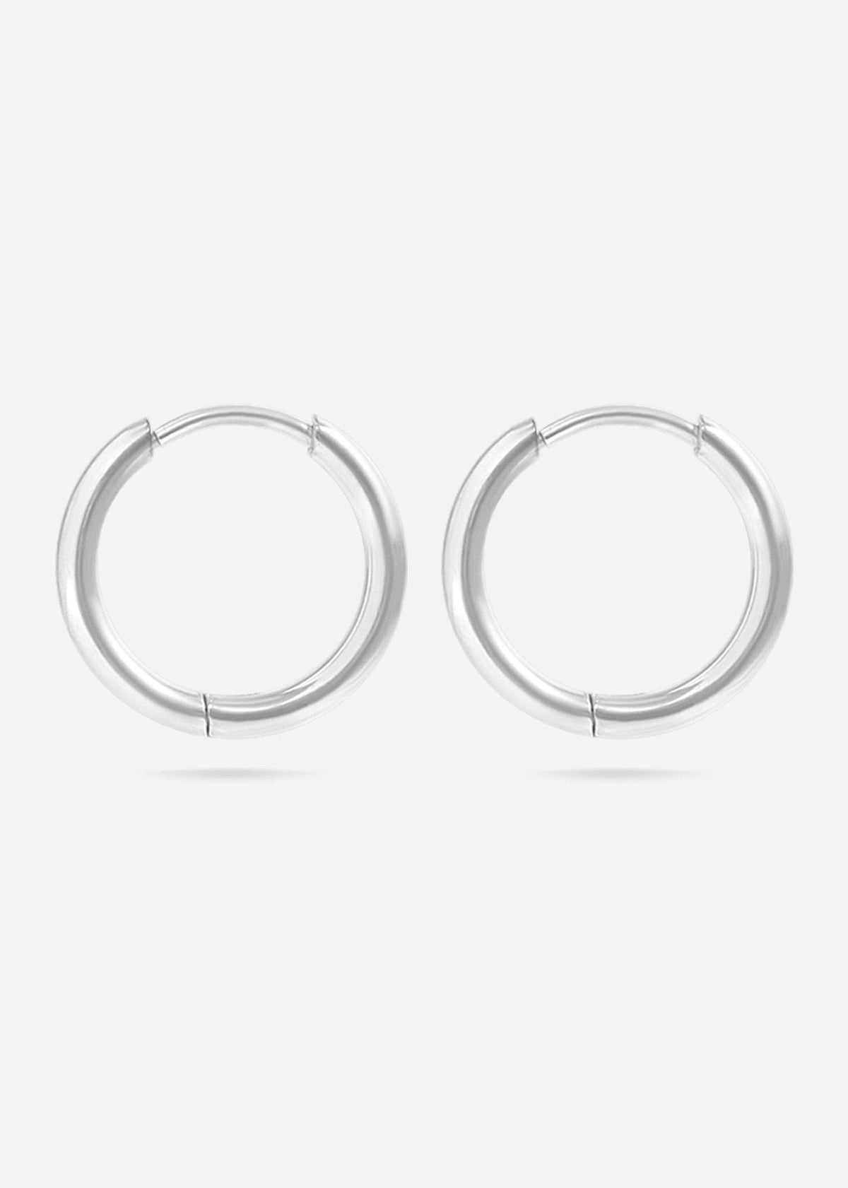18K Gold PVD Stainless Steel Classic Hoop Huggie Earrings: Gold / 16mm