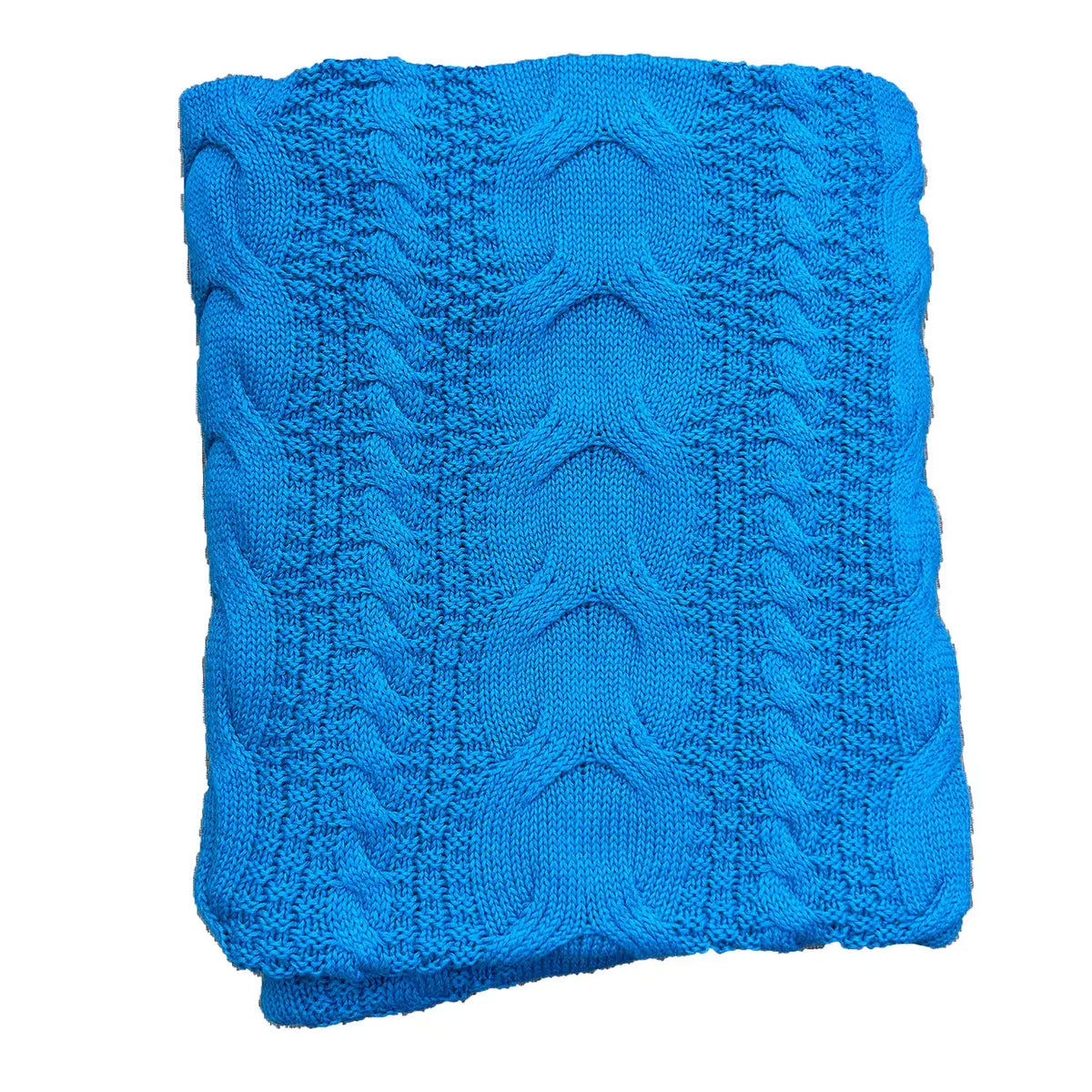 Classic Cable Knit Cotton Throw Blankets