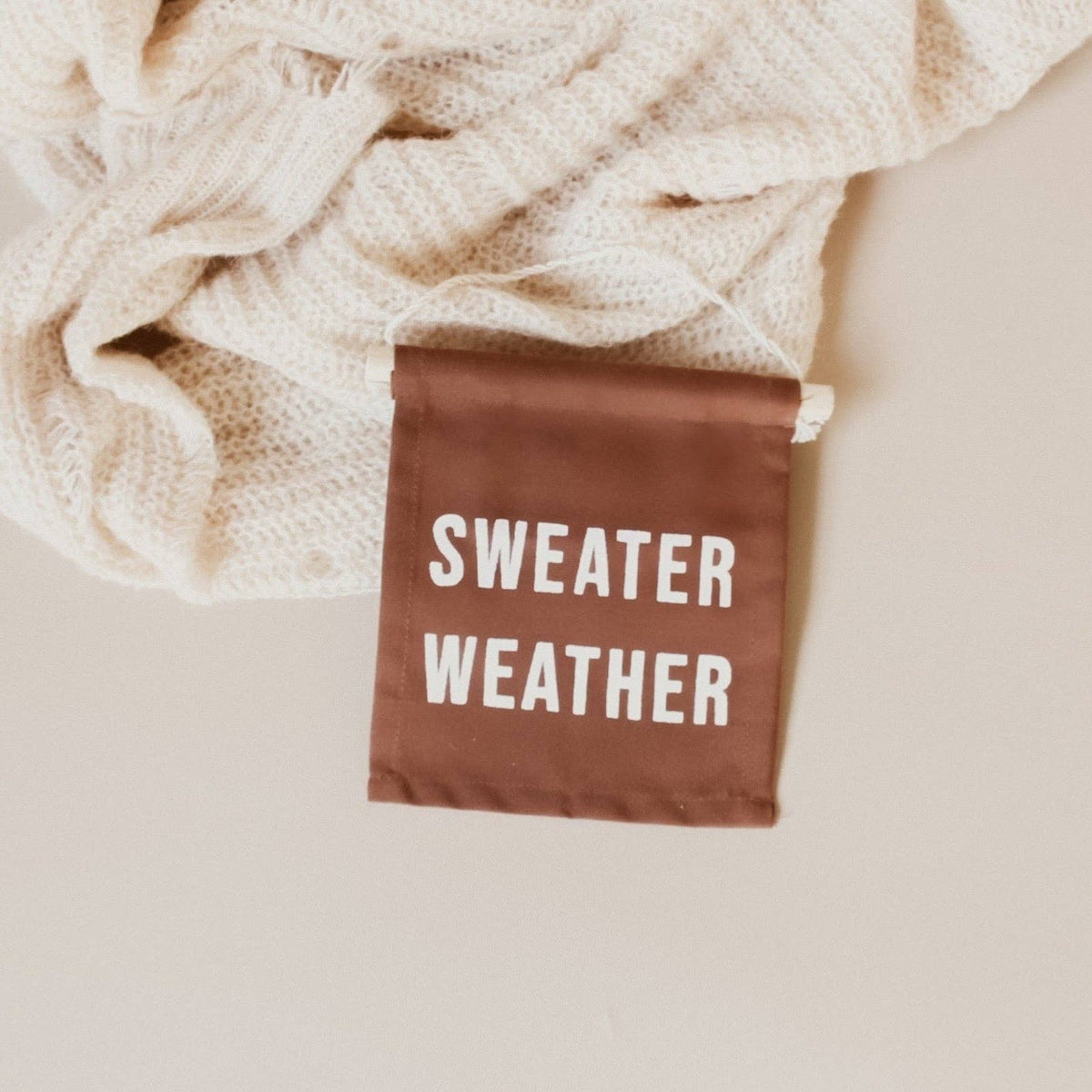 Sweater Weather Canvas Hanging Sign