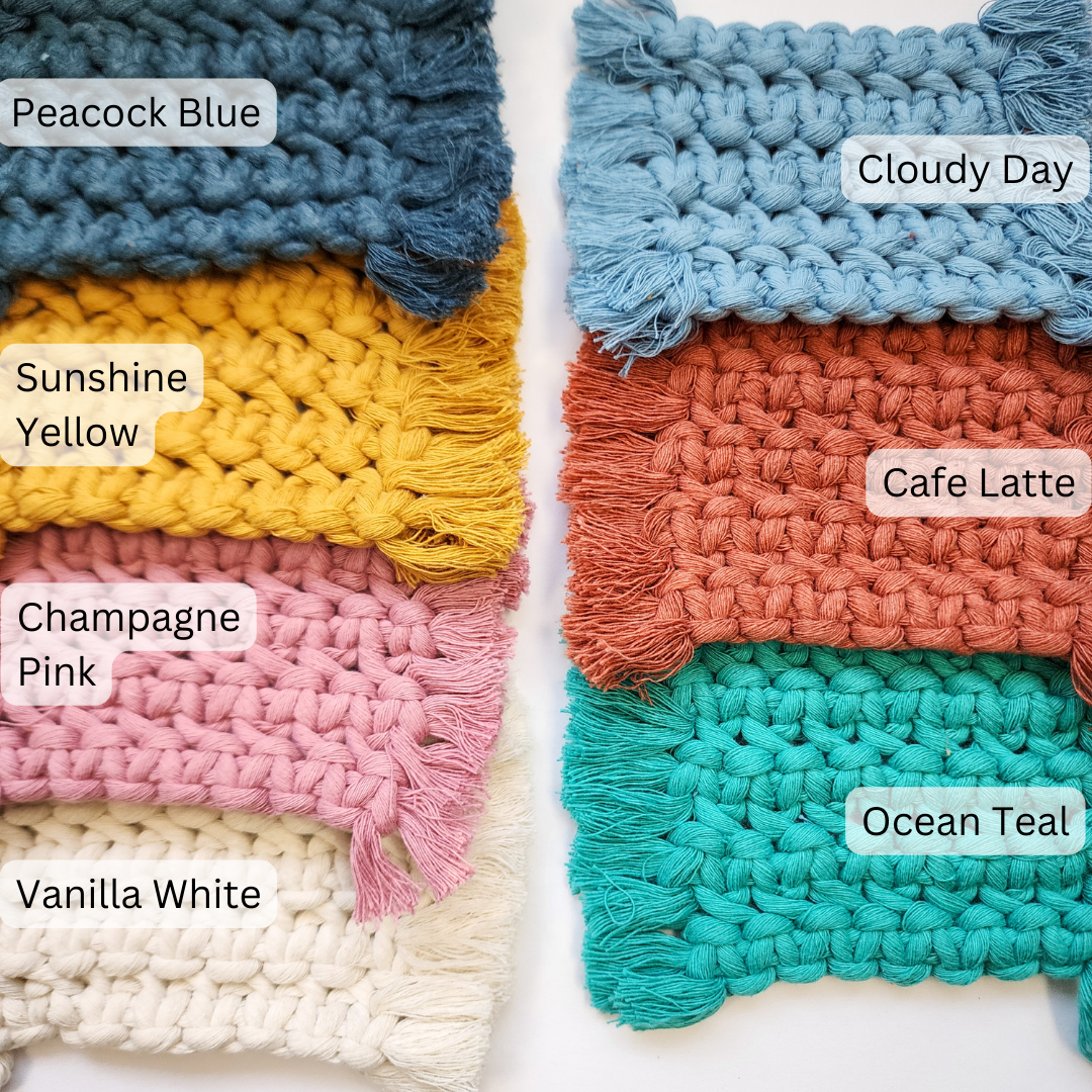 Cotton Rugs for Mugs, Plant Pots, Candles