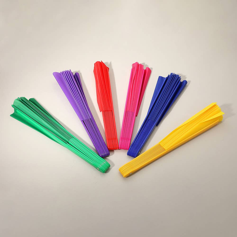 Colorful Folding Line Dance Hand Fan