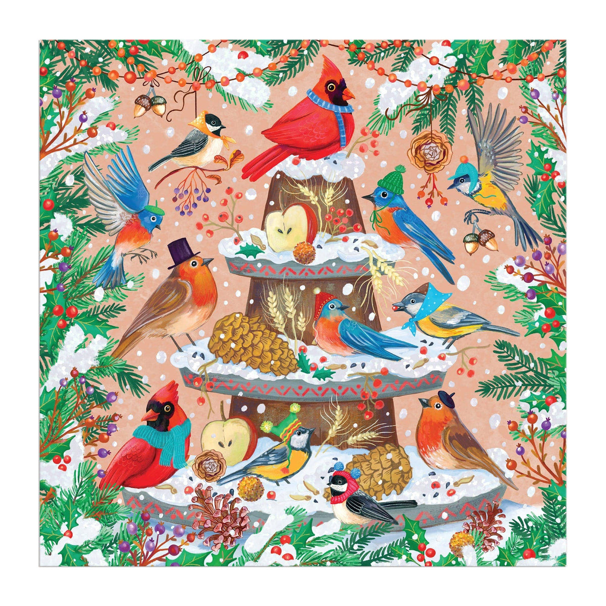 Chronicle Books - Festive Feathers 500 Piece Foil Puzzle