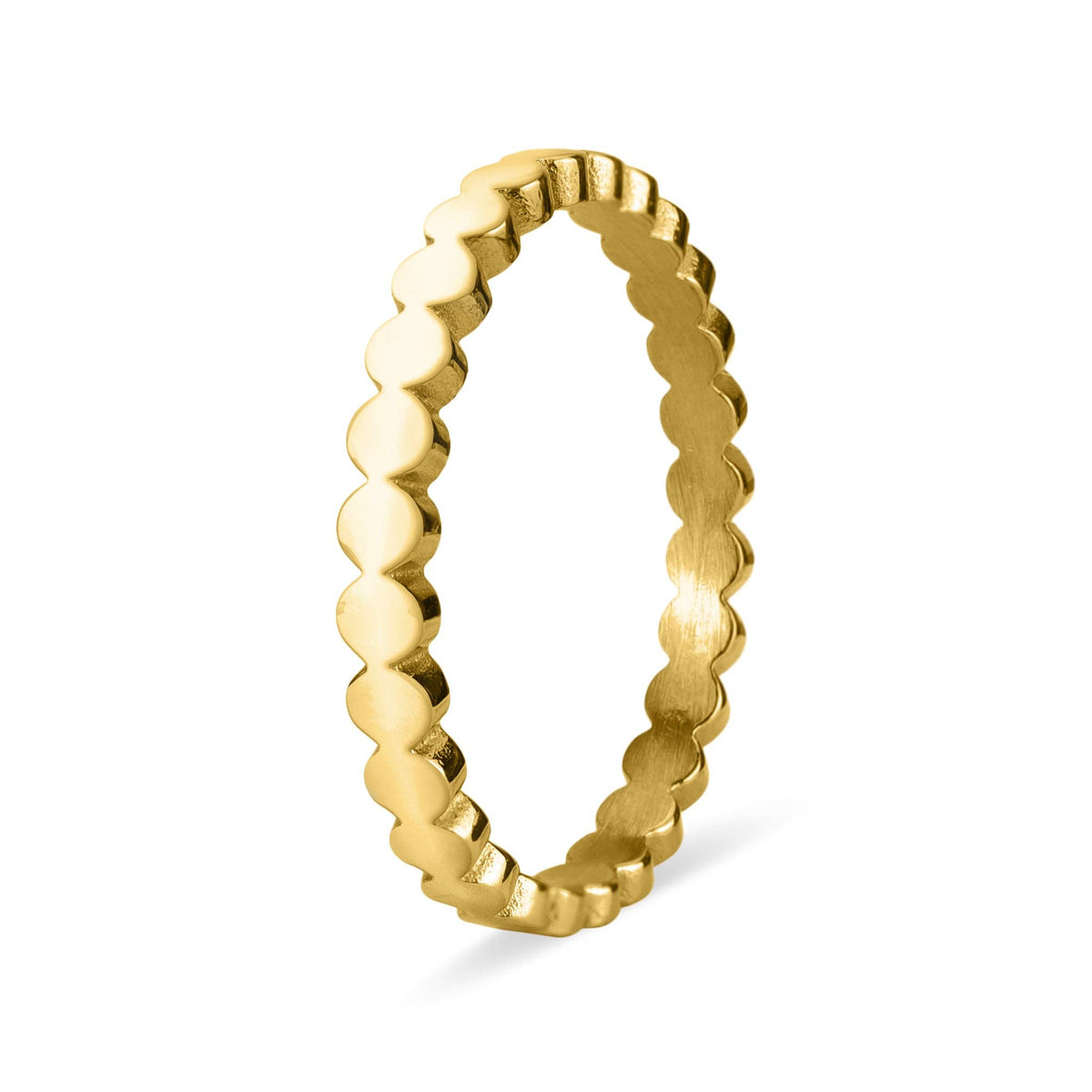 Flat Circle Stacking Ring: Gold