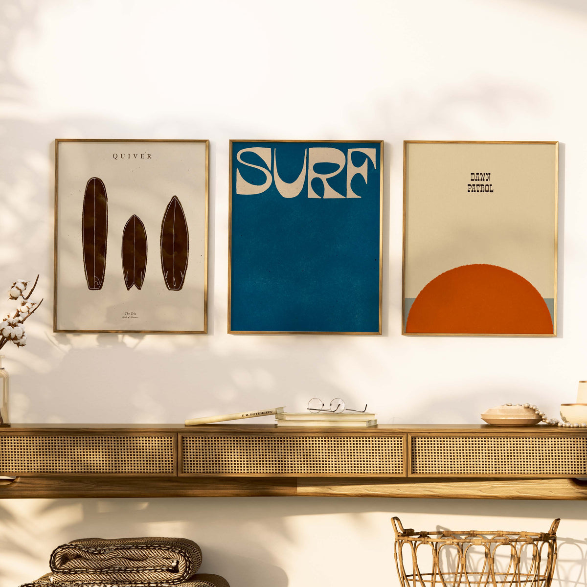 Mid Tide Design - Vintage Surf | Surf Art Print: 12”x16”