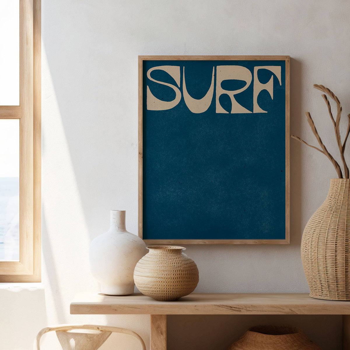 Mid Tide Design - Vintage Surf | Surf Art Print: 12”x16”