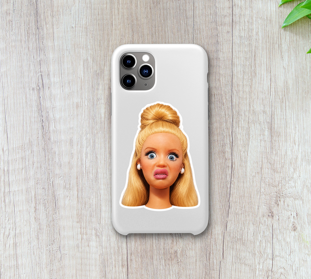 Confused Doll Meme Reaction Vinyl Sticker