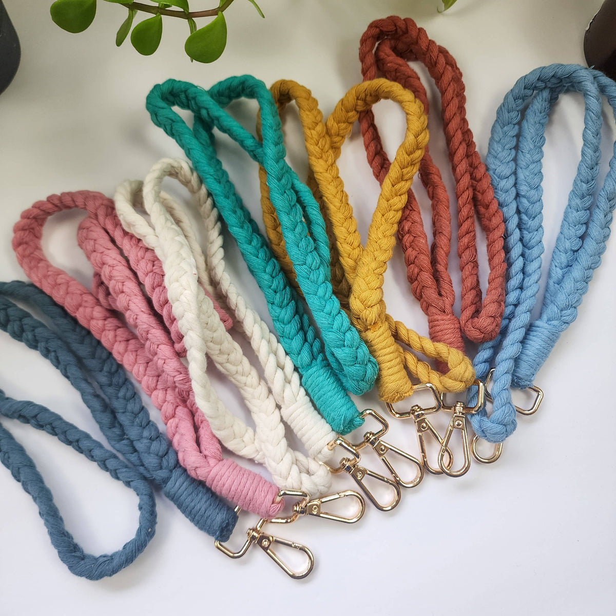 Cotton Braided Boho Lanyard or Key Holder