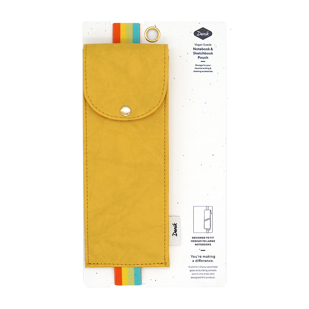 Denik - Yellow Crinkle Notebook/Sketchbook Pouch