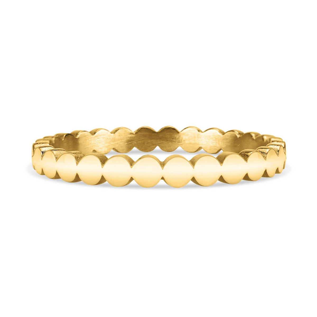 Flat Circle Stacking Ring: Gold