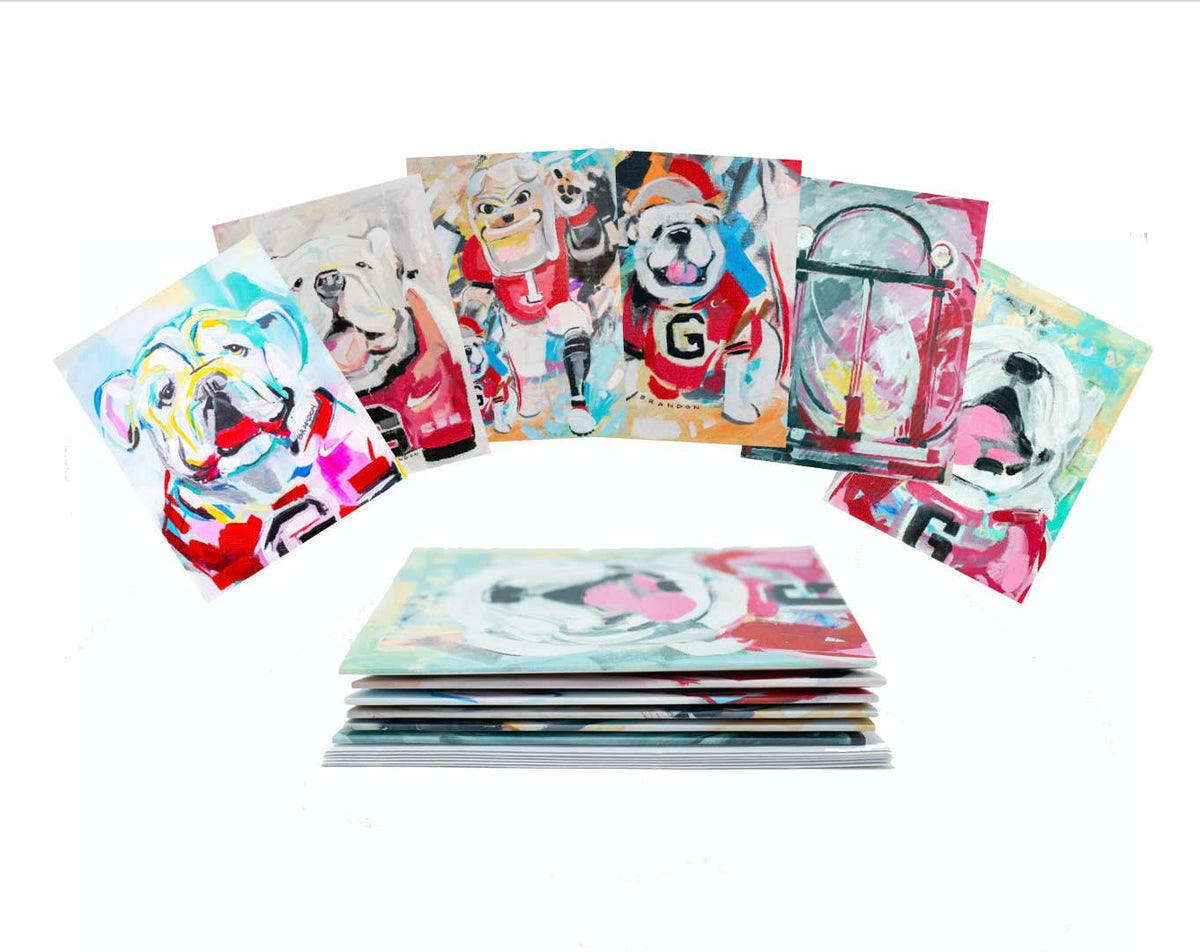 Brandon Art Co - Georgia Bulldogs UGA Notecard 6-Pack