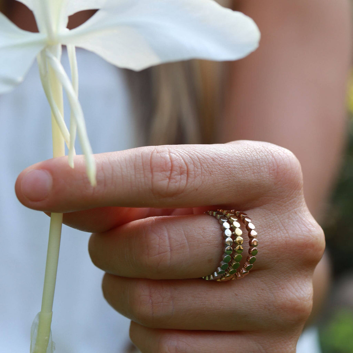 Flat Circle Stacking Ring: Gold