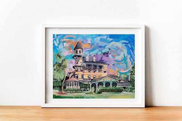 Brandon Art Co - Jekyll Island Club Resort Painting Print | 5x7 Inches