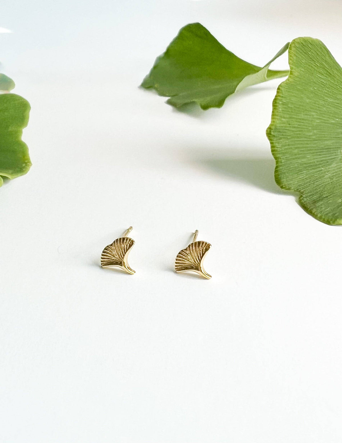 Natalie Clare Collections - Gold Ginkgo Stud Earrings