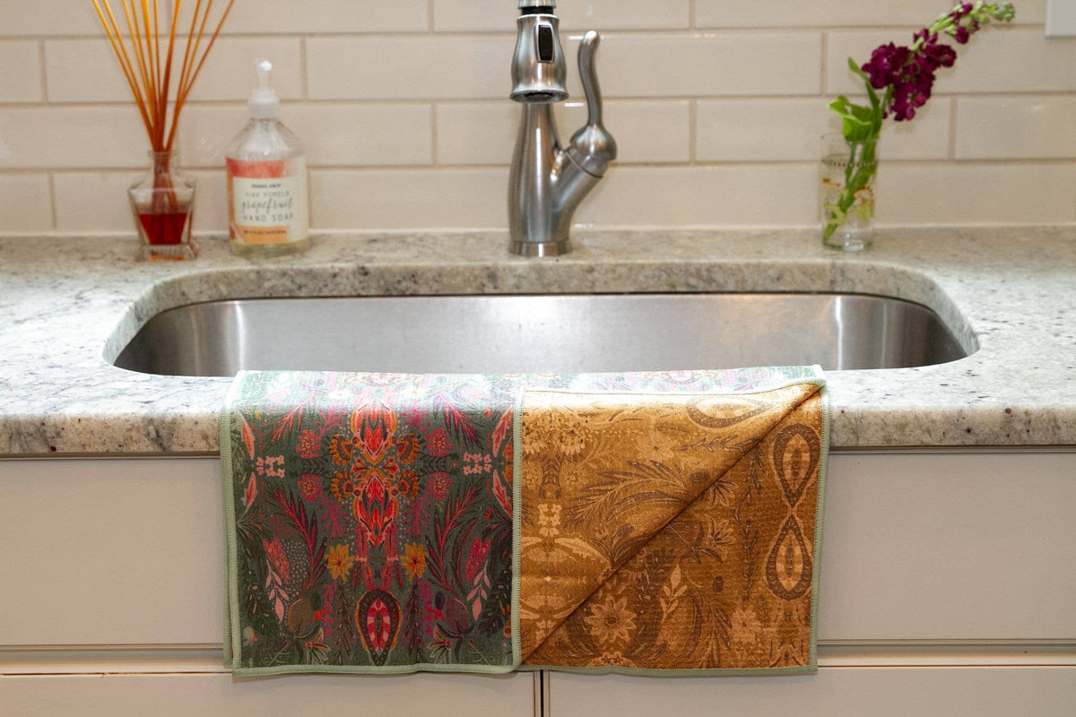 KEVA and Created By - Double Sided Amina Gold Tea Towel