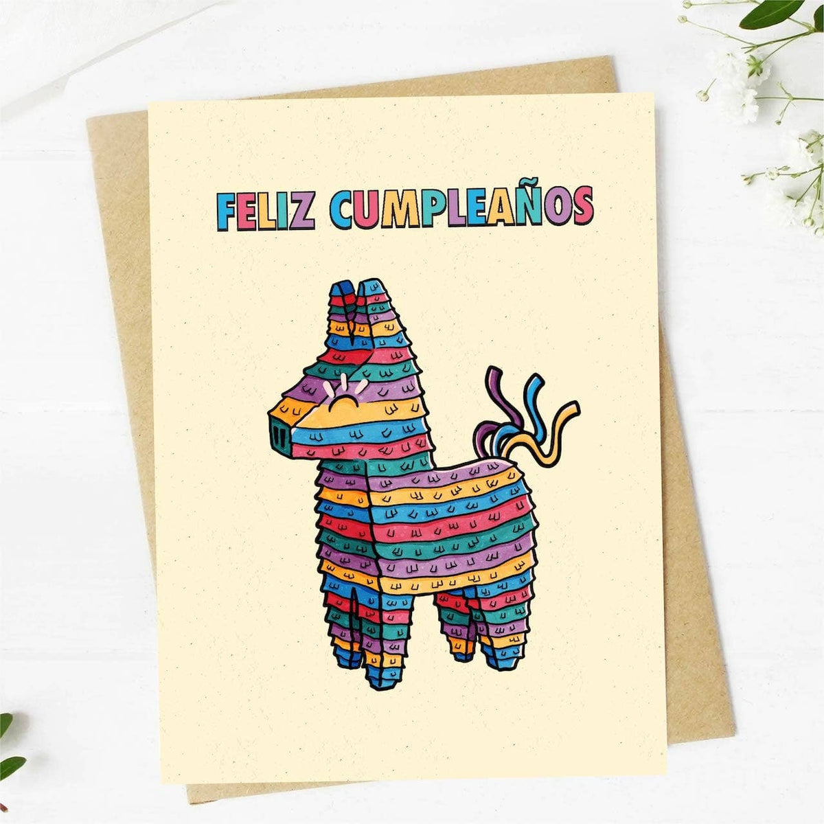 B"feliz cumpleaños" spanish birthday card