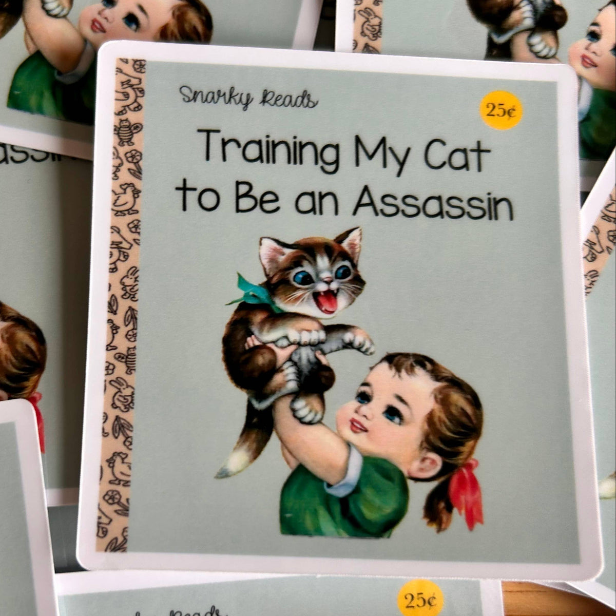 Training My Cat to be an Assassin Sticker